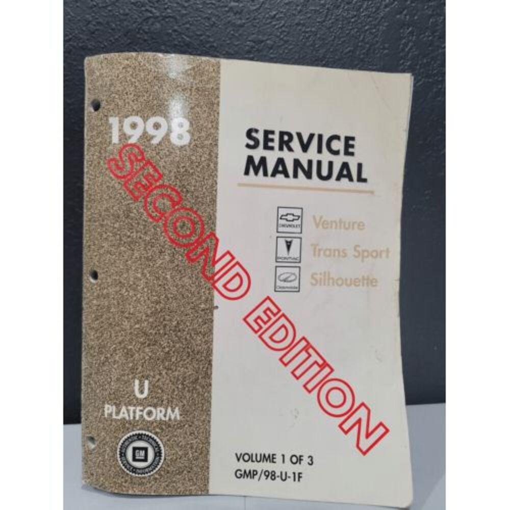 1998 GM Venture Trans‎ Sport Silhouette Van Service Shop Repair Manual Book 1of3